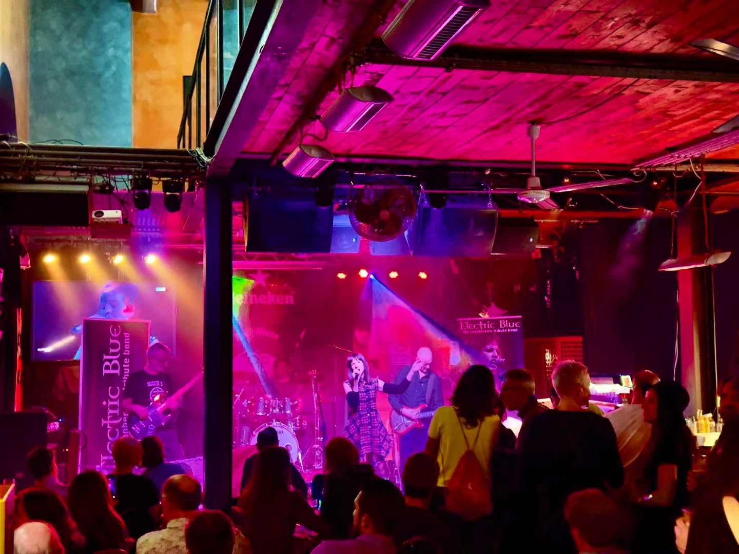 Electric Blue live red stage full band